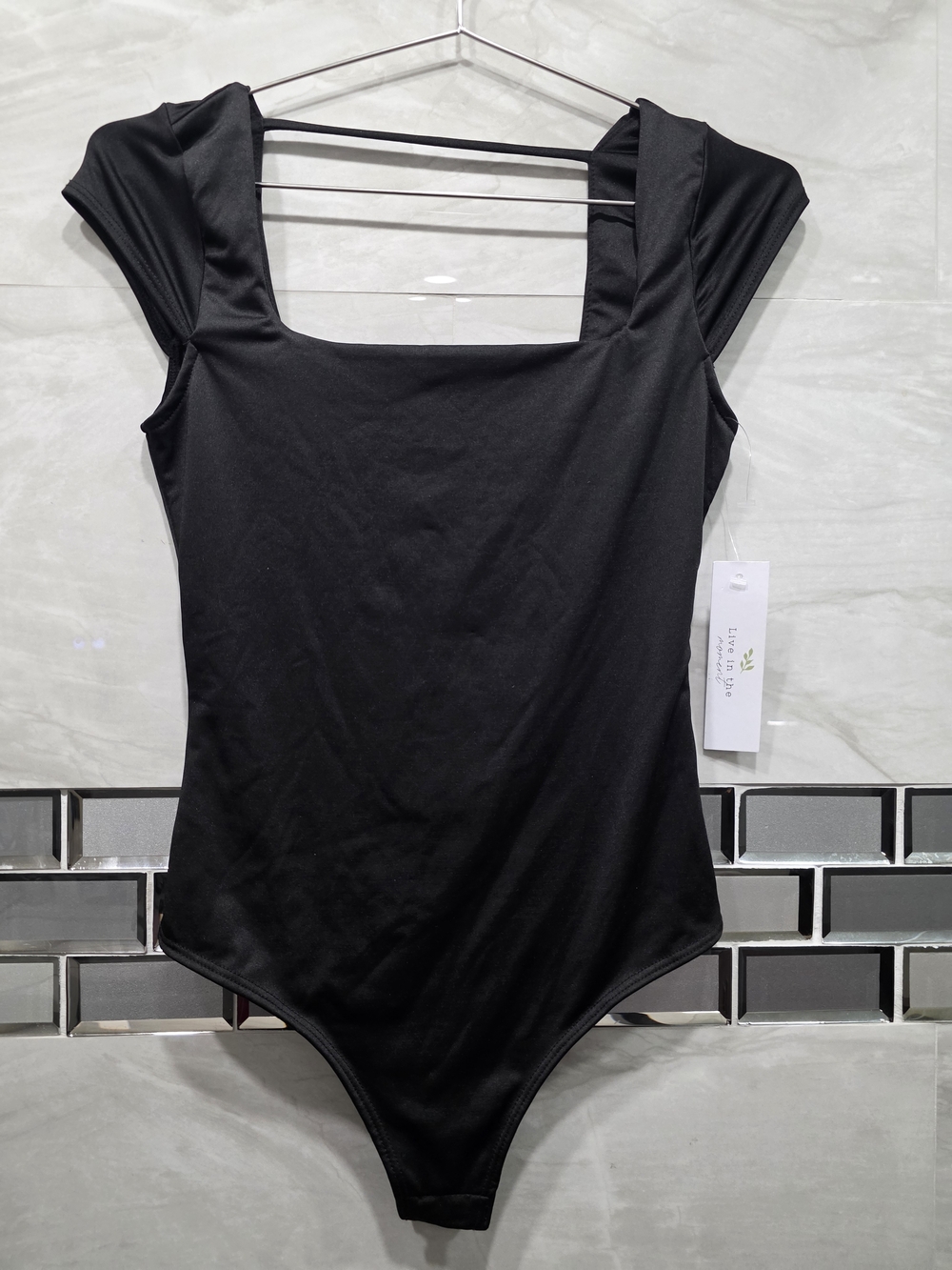 Live in the Moment Black Women’s Bodysuit - S